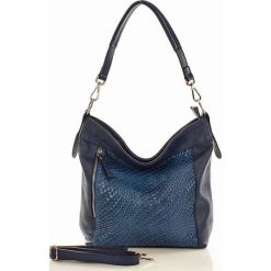 Torebki klasyczne damskie: Torebka skórzana italian bag MAZZINI – ALIZA jeans