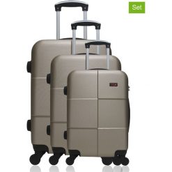 Walizki: Walizki (3 szt.) „Coronado” w kolorze złotym
