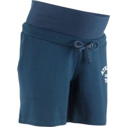 Szorty dresowe ciążowe bonprix ciemnoniebieski. Niebieskie szorty damskie bonprix, z bawełny. Za 54,99 zł.