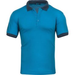 Koszulka polo męska niebieska slim Recea. Niebieskie koszulki męskie Recea, xl, z aplikacjami, z bawełny, polo, bez rękawów. Za 31,45 zł.