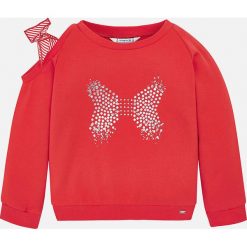 Mayoral - Bluza dziecięca 92-134 cm. Czerwone bluzy dziewczęce Mayoral, z nadrukiem, z elastanu, bez rękawów, bez kaptura. W wyprzedaży za 69,90 zł.