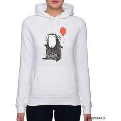 Bluza damska z owieczką. Szare bluzy rozpinane damskie Pakamera, z nadrukiem, z kapturem. Za 119,00 zł.