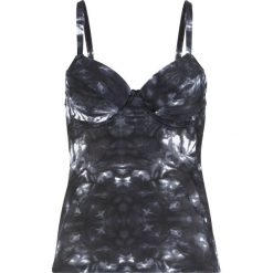 Top plażowy tankini bonprix czarno-szaro-biały. Czarne stroje kąpielowe damskie bonprix, bez wzorów. Za 69,99 zł.