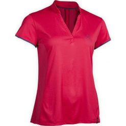 Koszulka polo jeździecka 500 Mesh damska. Różowe koszulki damskie FOUGANZA, xl, bez wzorów, z poliesteru, polo, bez rękawów. Za 59,99 zł.