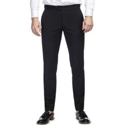 Spodnie ROBERTO GDCE900131. Czarne spodnie męskie Giacomo Conti, s, bez wzorów, z wełny, eleganckie. Za 499,00 zł.