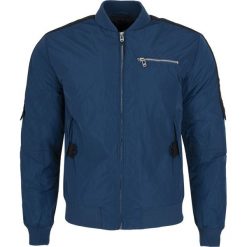 Kurtka bomber Trussardi Jeans. Niebieskie płaszcze męskie m, z jeansu, klasyczne. Za 429,00 zł.