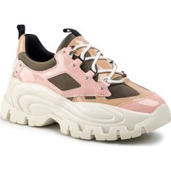 Sneakersy LIU JO - Wave 01 BA0023 PX059 Olive/Pink S1306. Różowe półbuty damskie Liu Jo, ze skóry ekologicznej. Za 759,00 zł.