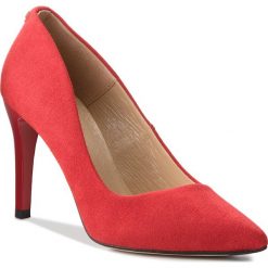 Szpilki R.POLAŃSKI - 0760/A Czerwony Zamsz. Czerwone szpilki zamszowe R.Polański, bez wzorów, eleganckie, bez obcasa, na obcasie, bez zapięcia. W wyprzedaży za 189,00 zł.
