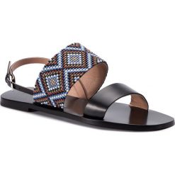 Sandały POLLINI - SA16051C17TD200A Nero/Azz. Czarne klapki damskie Pollini, ze skóry. W wyprzedaży za 559,00 zł.