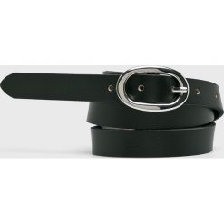 Pieces - Pasek skórzany. Czarne paski damskie marki Pieces, w paski, ze skóry. Za 59,90 zł.