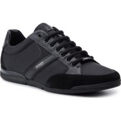 Sneakersy BOSS - Saturn 50407672 10216105 01 Black 001. Czarne sneakersy męskie Boss, bez zapięcia. W wyprzedaży za 389,00 zł.
