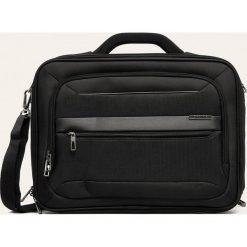Samsonite - Torba. Czarne torby męskie skórzane Samsonite, w paski, z poliesteru. Za 299,90 zł.