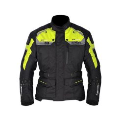 Kurtka turystyczna OXFORD BROOKLYN 1.0 kolor czarny/fluorescencyjny, rozmiar XL. Czarne kurtki męskie OXFORD, xl, bez wzorów, z zamszu, bez kaptura. Za 659,00 zł.