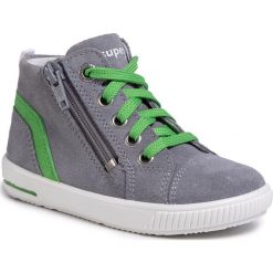 Sneakersy SUPERFIT - 6-09354-25 S Hellgru/Grün. Szare trampki chłopięce Superfit, bez wzorów, ze skóry, bez zapięcia. Za 269,00 zł.