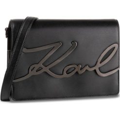 Torebka KARL LAGERFELD - 96KW3026 Blk/Gn Mtl. Czarne listonoszki damskie KARL LAGERFELD, bez wzorów, ze skóry, bez dodatków. Za 1539,00 zł.