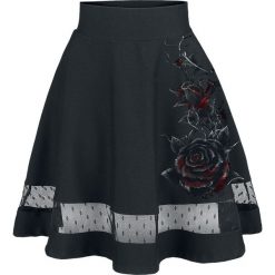 Alchemy England Bleeding Roses Spódnica czarny. Czarne spódniczki marki Alchemy England, l, z nadrukiem, z koronki. Za 184,90 zł.