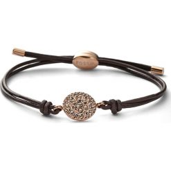 Fossil - Bransoletka. Pomarańczowe bransoletki damskie Fossil, ze skóry, ze stali. Za 169,90 zł.