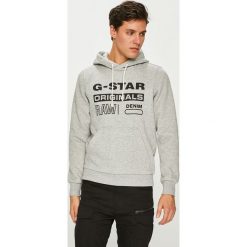 G-Star Raw - Bluza. Szare bluzy męskie marki G-Star RAW, s, z nadrukiem, z elastanu, retro, z kapturem, bez rękawów, z kapturem. Za 369,90 zł.