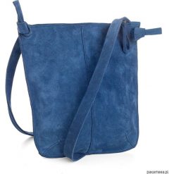 Spacerowa TOREBKA Welur | Handmade| MENDICA VENE. Niebieskie torebki klasyczne damskie Pakamera, bez wzorów, z weluru, bez dodatków. Za 164,00 zł.