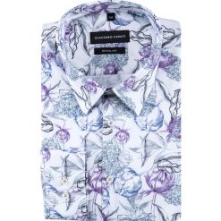 Koszula SIMONE KDWR000681. Białe koszule męskie Giacomo Conti, na lato, m, w kwiaty, z bawełny, eleganckie, z klasycznym kołnierzykiem, z długim rękawem. Za 199,00 zł.