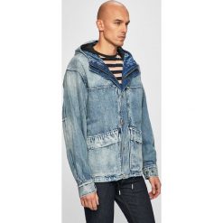 Scotch & Soda - Kurtka. Niebieskie płaszcze męskie Scotch & Soda, m, bez wzorów, z bawełny, krótkie, z kapturem. W wyprzedaży za 499,90 zł.