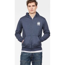 G-Star Raw - Bluza. Niebieskie bluzy męskie G-Star RAW, s, bez wzorów, z bawełny, retro, z kapturem, bez rękawów, z kapturem. W wyprzedaży za 269,90 zł.