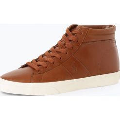 Polo Ralph Lauren - Męskie tenisówki ze skóry, brązowy. Brązowe tenisówki męskie Polo Ralph Lauren, ze skóry, przed kolano. Za 529,95 zł.