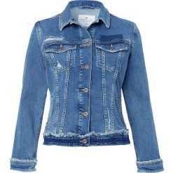 Dżinsowa kurtka - Slim fit - w kolorze niebieskim. Niebieskie płaszcze damskie Cross Jeans, l, bez wzorów, bez kaptura. W wyprzedaży za 128,95 zł.