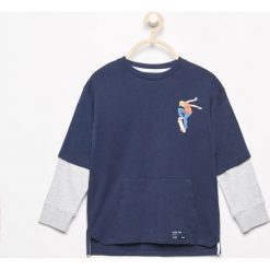 T-shirty chłopięce: Koszulka z podwójnym rękawem – Granatowy