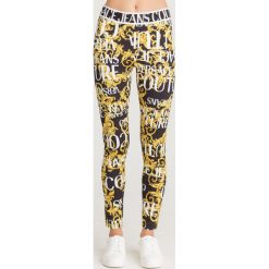 LEGGINSY Versace Jeans Couture. Czarne spodnie damskie Versace Jeans Couture, bez wzorów, z jeansu. Za 679,00 zł.