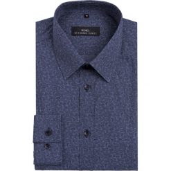 Koszula MICHELE KDGE000029. Niebieskie koszule męskie marki Giacomo Conti, m, paisley, z bawełny, z klasycznym kołnierzykiem. Za 169,00 zł.