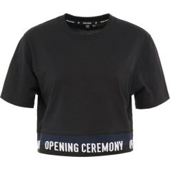 T-shirty damskie: Opening Ceremony LOGO CROP TEE Tshirt z nadrukiem black