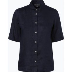 Franco Callegari - Damska bluzka lniana, niebieski. Niebieskie bluzki damskie Franco Callegari, bez wzorów, eleganckie, bez kołnierzyka, bez rękawów. Za 129,95 zł.
