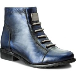 Botki damskie lity: Botki EKSBUT - 66-4088-F63-1G Polar Czarny/Niebieski
