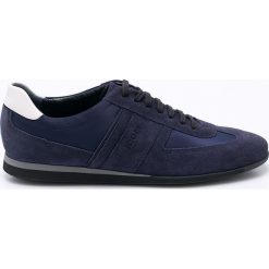 Joop! - Buty. Niebieskie buty sportowe męskie marki JOOP!, ze skóry, na sznurówki. W wyprzedaży za 449,90 zł.