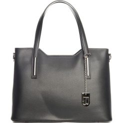 Torebki klasyczne damskie: Skórzana torebka w kolorze czarnym – 45 x 37 x 16 cm