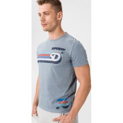 SuperDry Malibu Koszulka Niebieski Szary. Szare podkoszulki męskie Superdry, s, z nadrukiem, z bawełny, bez kołnierzyka, krótkie. Za 188,95 zł.