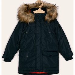Pepe Jeans - Kurtka bomber dziecięca 128-180 cm. Niebieskie kurtki chłopięce Pepe Jeans, bez wzorów, z elastanu, długie, z kapturem. W wyprzedaży za 439,90 zł.