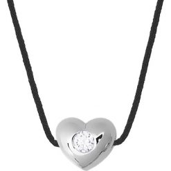 Naszyjniki damskie: Naszyjnik w kolorze czarnym z diamentami – dł. 42 cm