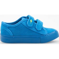 Trampki chłopięce: Sneakersy zapinane na rzepy - Niebieski
