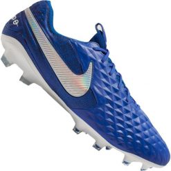 Buty piłkarskie Nike Legend 8 Elite Fg M AT5293-414. Niebieskie buty sportowe męskie Nike, na jesień, ze skóry, na sznurówki, do piłki nożnej. W wyprzedaży za 919,00 zł.