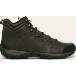 Columbia - Buty skórzane Peakfreak. Czarne buty trekkingowe męskie Columbia, ze skóry, na sznurówki, outdoorowe, omni-heat (columbia). W wyprzedaży za 399,90 zł.