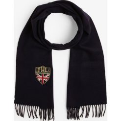 Finshley & Harding London - Szalik męski, niebieski. Niebieskie szaliki męskie Finshley & Harding London, z aplikacjami. Za 179,95 zł.