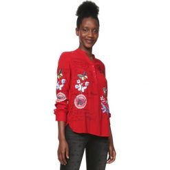 Desigual Daniela Bluzka Czerwony. Czerwone bluzki damskie Desigual, l, bez wzorów, z wiskozy, bez kołnierzyka, bez rękawów. Za 378,95 zł.