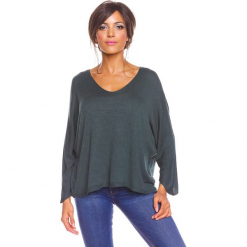 Sweter "Sisi" w kolorze ciemnozielonym. Zielone swetry klasyczne damskie marki So Cachemire, s, z kaszmiru. W wyprzedaży za 165,95 zł.