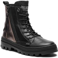 Trapery PALLADIUM - Pallabosse Hi Zip 95941-732-M Antic Gold/Black/Black. Żółte trapery damskie Palladium, z materiału, klasyczne. W wyprzedaży za 359,00 zł.