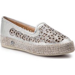 Espadryle BALDININI - 999916XPOLV060606KXX Argento. Szare espadryle damskie Baldinini, bez wzorów, ze skóry, bez obcasa. W wyprzedaży za 809,00 zł.