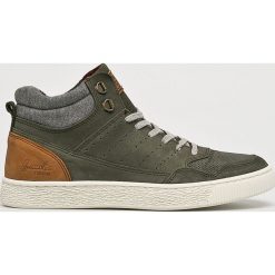 Bullboxer - Buty. Zielone buty sportowe męskie marki Bullboxer, ze skóry, na sznurówki. W wyprzedaży za 249,90 zł.