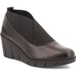 Półbuty THE FLEXX - Spacestretch D4507/06 Black. Czarne półbuty damskie na koturnie marki The Flexx, z materiału. W wyprzedaży za 249,00 zł.