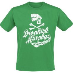Dropkick Murphys Scally Skull Ship T-Shirt zielony. Zielone koszulki męskie Dropkick Murphys, s, z nadrukiem, rockowe, z okrągłym kołnierzem, długie. Za 74,90 zł.